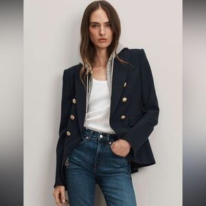 Miller Dickey Jacket Navy Flap-Pocket Double-Breasted and Hoodie Dickey M